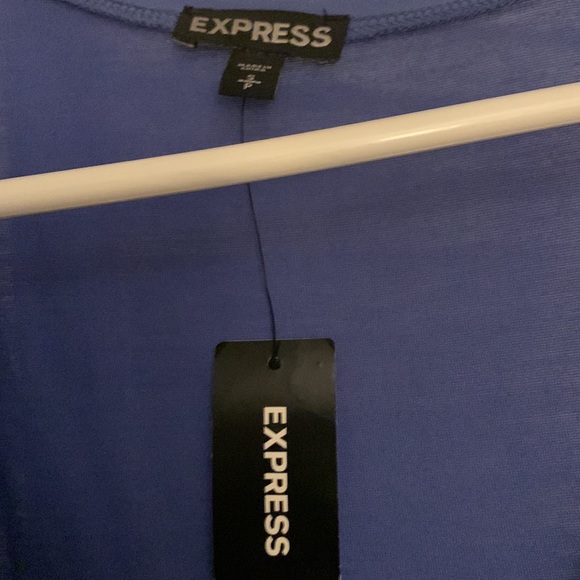 NWT express sleeveless top, M, blue/Lilac color with black embellishments - Picture 2 of 4